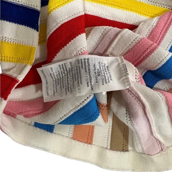 J. Crew Rainbow Stripe Pull-On Flare Skirt - Picture 7 of 8